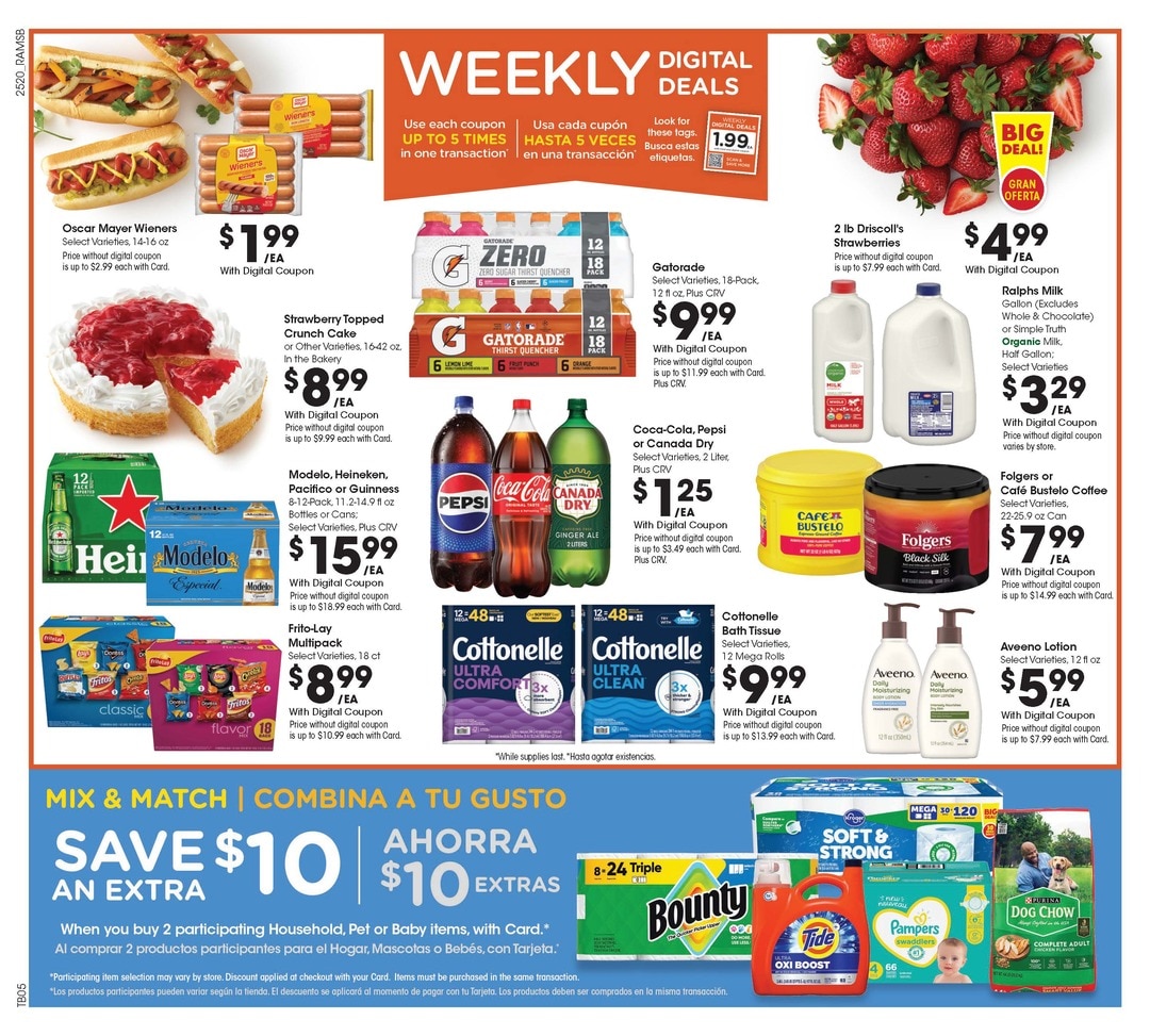 $10 off when you buy 2 participating household, pet, or baby items